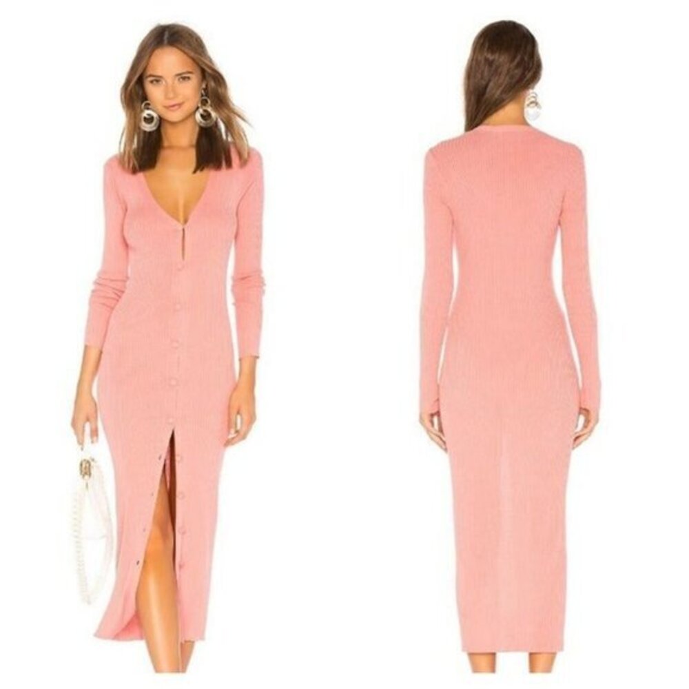 Lovers and Friends Lydia Rib Dress - Mauve